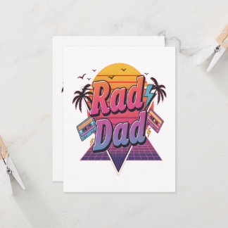 Invitation Papa Radical – Style Néo Rétro des Années 80 pour