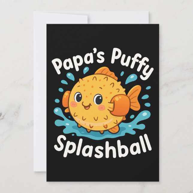 Invitation Papa’s Puffy Splashball Funny Water Fish (Devant)