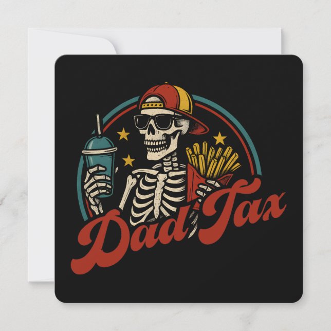 Invitation Papa Tax S'assurant que ce n'est pas un squelette  (Devant)