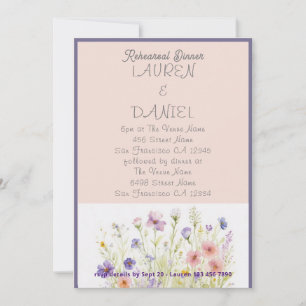 Invitation PAPER Texte minimaliste QR Code Floral Mariage