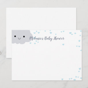 Invitation Papeterie personnalisée pour Baby Shower Cloud Blu
