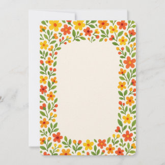 Invitation Papier à lettres à impression florale