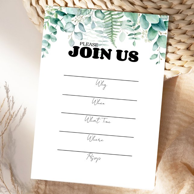 Invitation Papier à lettres multi-usage Eucaplyptus à complét (Créateur téléchargé)