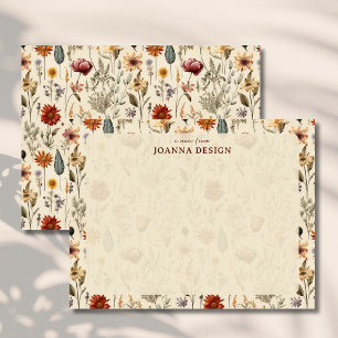 Invitation Papier à lettres vintage fleur sauvage de Bourgogn