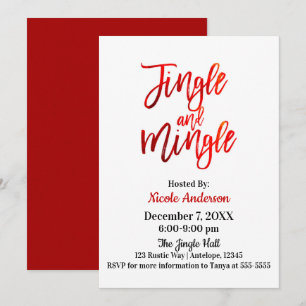 Invitation Papier d'aluminium rouge élégant brillant moderne 