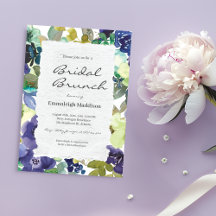 Papier déchiré Purple Floral Aquarelles Brunch nup