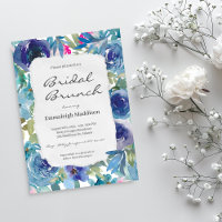 Papier déchiré Sirène Bleu Floral Bridal Brunch