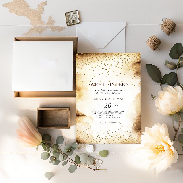 Invitation Papier Défilé Sweet sixteen rustique fête d'annive (Créateur téléchargé)