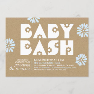 Invitation Papier d'emballage d'invitations de baby shower du