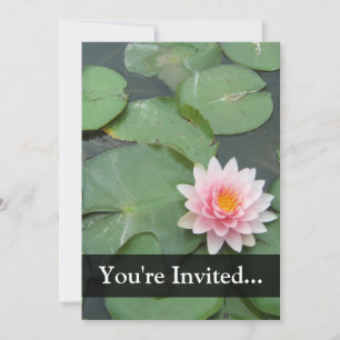 Invitation Papier Lily rose/vert personnalisé
