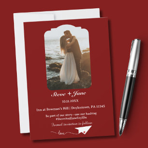 Invitation Papier Mariage Voyage Avion Moderne Enregistrer La