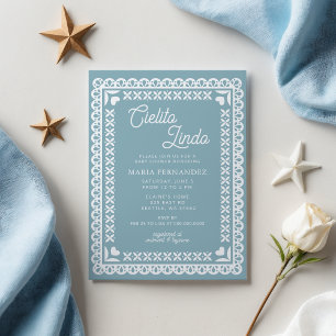 Invitation Papier mexicain Picado Cielito Lindo Baby shower