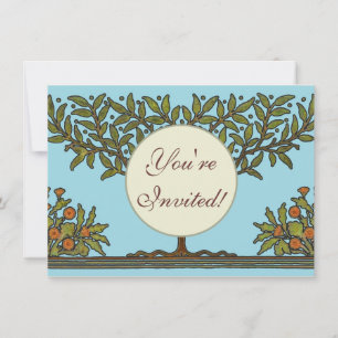 Invitation Papier peint frise d'arbre de William Morris