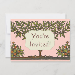 Invitation Papier peint frise d'arbre de William Morris
