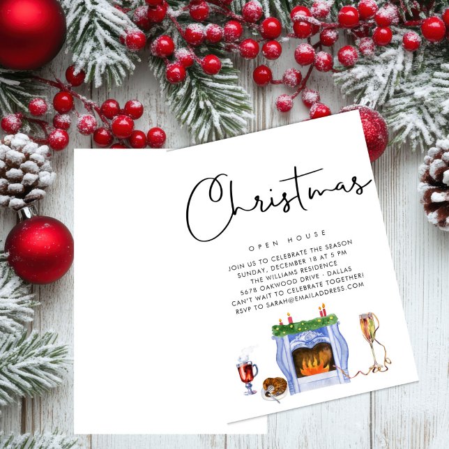 Invitation PAPIER | Winter Wonderland Foyer de Noël (Créateur téléchargé)
