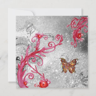 Invitation PAPILLON À PAILlettes 2 , Élégante fête de mariage