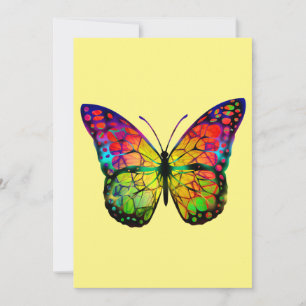 INVITATION PAPILLON ABSTRAIT