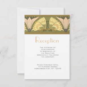 Invitation Papillon Art déco Calla Lily Mariage