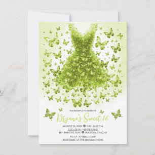 Invitation Papillon en cristal de péridot Robe de pierre de n