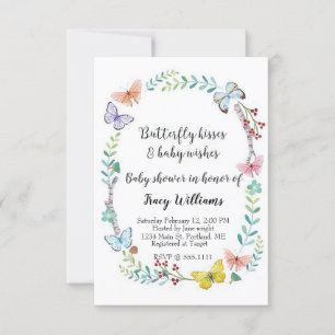 Invitation Papillon floral