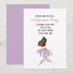 Invitation Papillon sur Fleur de Cône