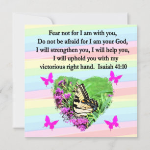 INVITATION PAPILLON VIOLET ISAÏE 41:10 VERSET BIBLIQUE
