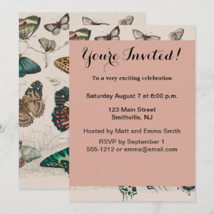 Invitation Papillons Collection Antique Papillons