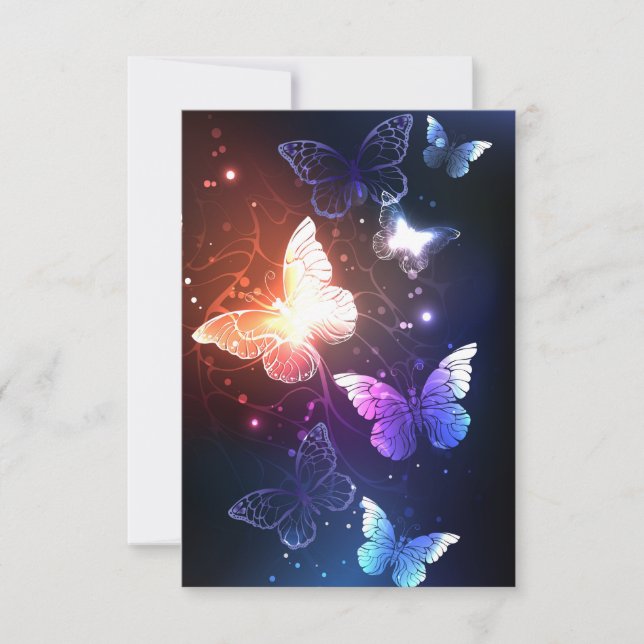Invitation Papillons de Nuit Brillants (Devant)