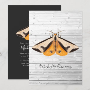Invitation Papillons dorés