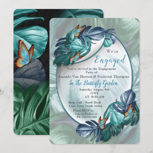 Invitation Papillons du Paradis/Tropical Turquoise Splash