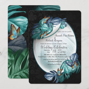 Invitation Papillons du Paradis/Tropical Turquoise Splash