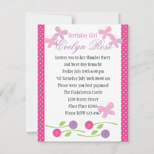 Invitation Papillons et Roses