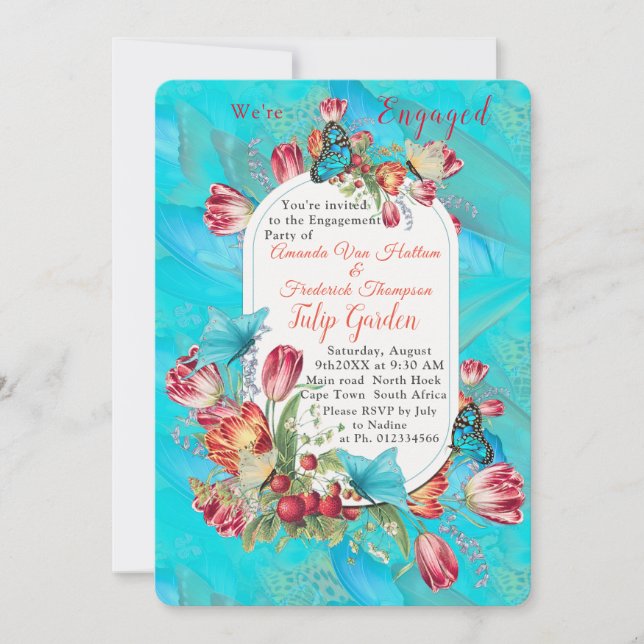 Invitation Papillons mobiles Abstraits (Devant)