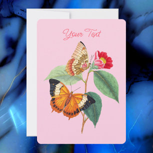 Invitation Papillons vintages, votre texte et votre message