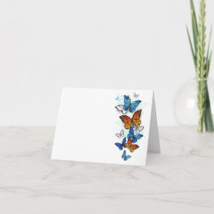 Invitation Papillons volants Morpho et Monarch