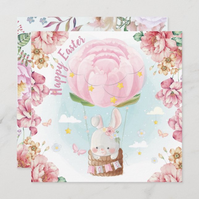 Invitation Pâques adorables (Devant / Derrière)