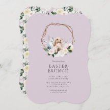 Pâques Brunch Floral Bunny Wreath