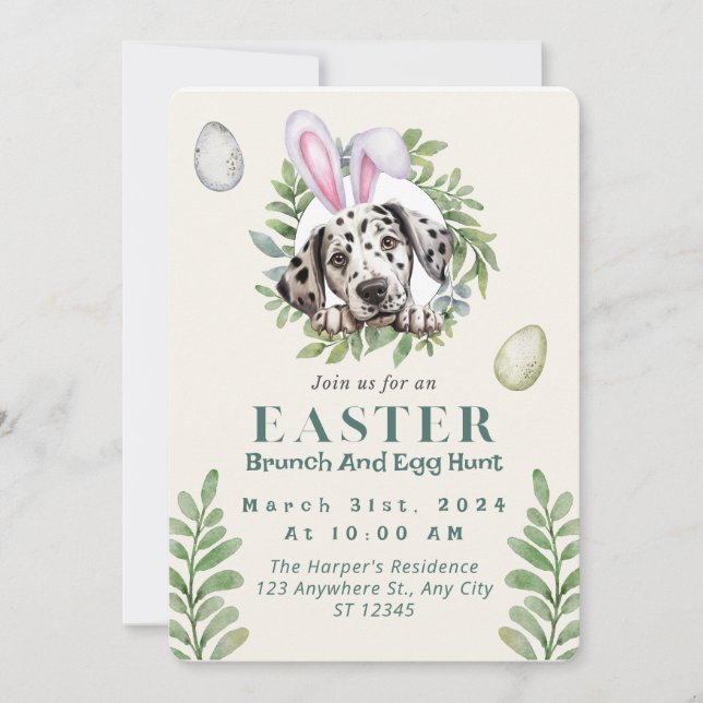 Invitation Pâques de Dalmatie sur mesure (Devant)