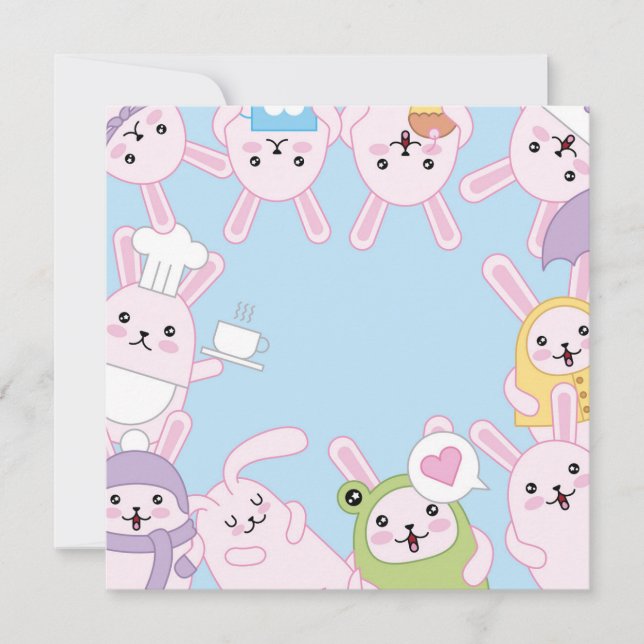 Invitation Pâques mignonnes (Devant)