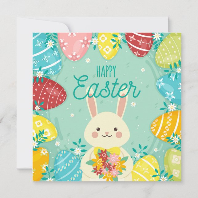 Invitation Pâques mignonnes (Devant)