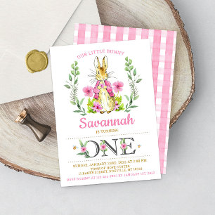 Invitation Pâques Peter Rabbit Bunny Girl Anniversaire Invita