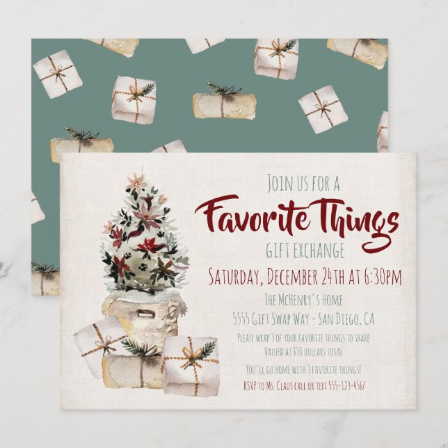Invitation paquets de paquets d'échange de navigateurs Favori (Devant / Derrière)