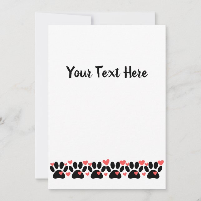 Invitation Paquets Et Bande De Coeurs Rouges (Devant)