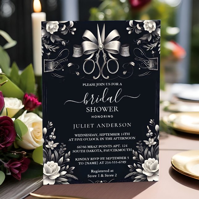 Invitation Par Banners Bows Satin Ribbon Fête des mariées de  (Créateur téléchargé)