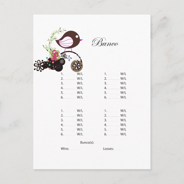 Invitation par carte postale Bunco (Devant)