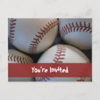 Invitation par carte postale de base-ball