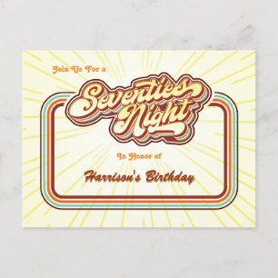Invitation par carte postale des années 70