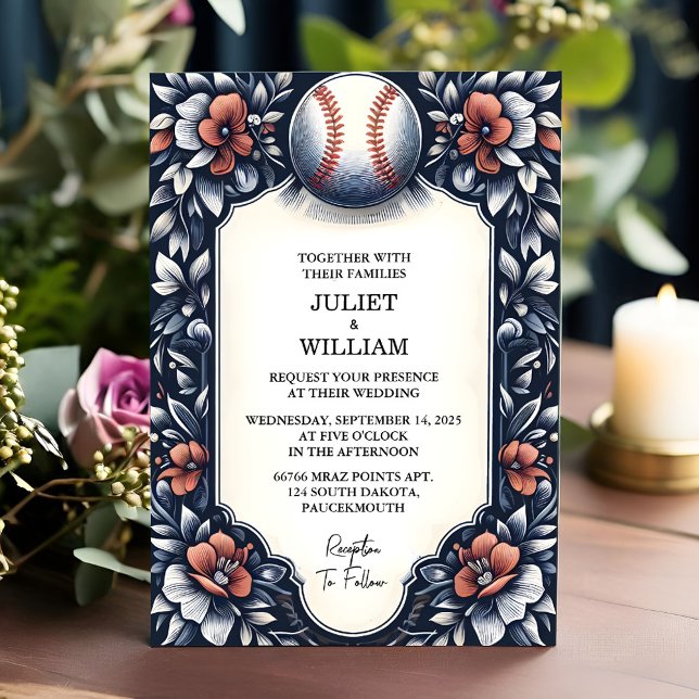 Invitation Par Champion Team Ball Field Mariage de baseball (Créateur téléchargé)