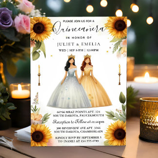 Invitation Par Fun Joy Lily Twin Double Joint Quinceanera