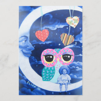 Invitation Par la lumière du baby shower argenté de lune